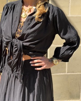 Gilet MARIA noir Laraethnics 1