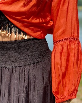 Gilet MARIA orange Laraethnics 2