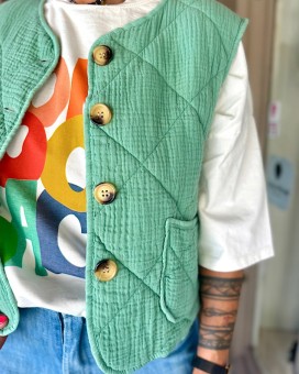 Gilet CLOTAIRE vert Marie Ile De Ré 2