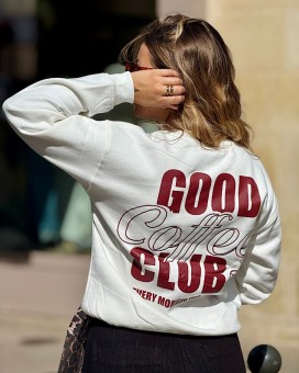 Sweat Coffee blanc ICHI 1