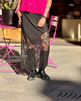 Jupe DENTA noir- Boutique La Chamade - Brive