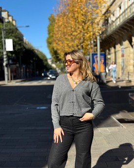 Gilet DASILA gris Ichi - Boutique La Chamade à Brive