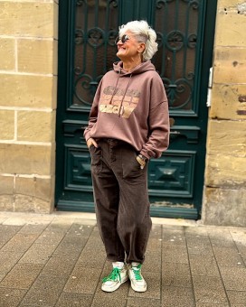 Sweat SUNDAY chocolat - MARCELLO marque française - Boutique La Chamade - Brive