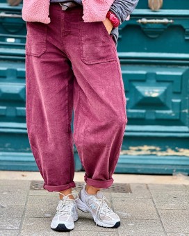 Pantalon LAON barrel Bordeaux - La Chamade Brive