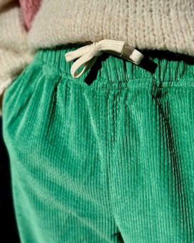Pantalon FRANCE mom vert- Boutique La Chamade