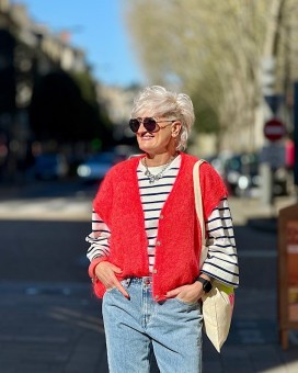 Pull Madeleine corail Marie Ile De Ré - Boutique La Chamade - Brive