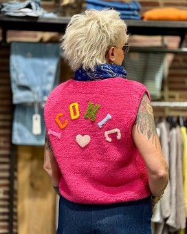 Gilet ICONIC rose - Boutique La Chamade