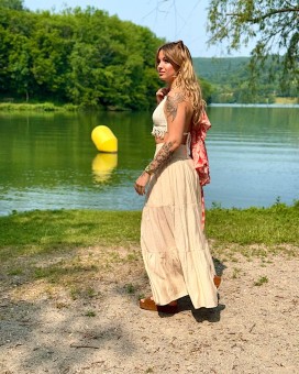 Jupe CAMELIA beige Laraethnics - Boutique La Chamade