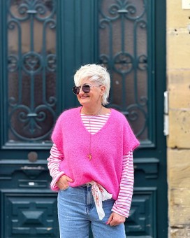 Pull Mélodie rose Marie Ile De Ré - Boutique La Chamade - Brive