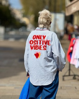 Chemise VIBES bleu - Boutique La Chamade