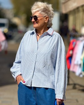 Chemise VIBES bleu - Boutique La Chamade