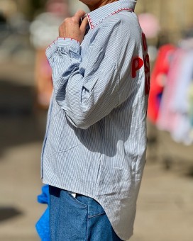 Chemise VIBES bleu - Boutique La Chamade