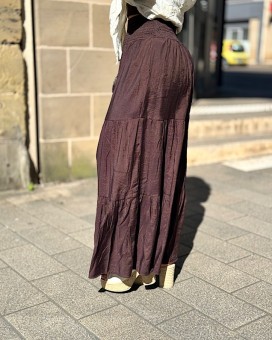 Jupe CAMELIA chocolat Laraethnics - Boutique La Chamade