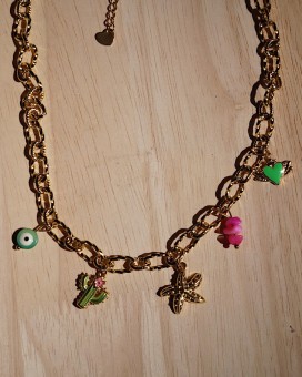 Collier SUNLLY rosygreen - Boutique La Chamade