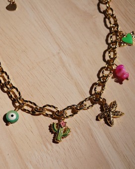 Collier SUNLLY rosygreen - Boutique La Chamade