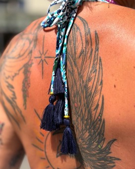 Robe CORALIE lagon - LARAETHNICS - Boutique La Chamade - Brive