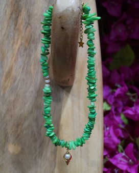Choker SUNLLY nacre green - Boutique La Chamade