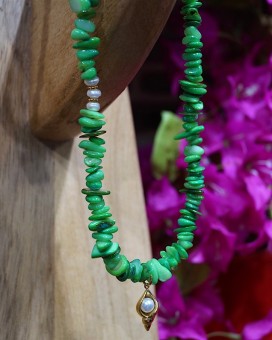 Choker SUNLLY nacre green - Boutique La Chamade