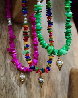 Choker SUNLLY nacre green - Boutique La Chamade