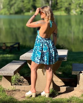Robe CENOTE bleu - LARAETHNICS - Boutique La Chamade - Brive