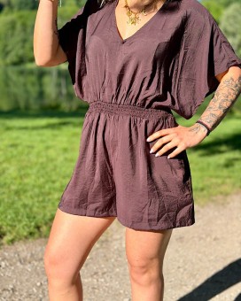 Combi-short SELENA choco- LARAETHNICS- Boutique La Chamade - Brive