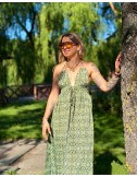 Robe CORALIE vert - LARAETHNICS - Boutique La Chamade - Brive