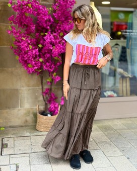 Jupe Sélène voile de coton - Boutique La Chamade
