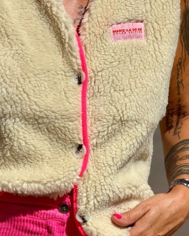 Gilet OCTAVE2 rose Marie Ile De Ré - Boutique La Chamade - Brive