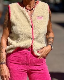 Gilet OCTAVE2 rose Marie Ile De Ré - Boutique La Chamade - Brive