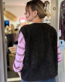 Gilet OCTAVE chocolat Marie Ile De Ré - Boutique La Chamade - Brive