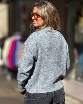 Pull ICHI Sage - Boutique La Chamade